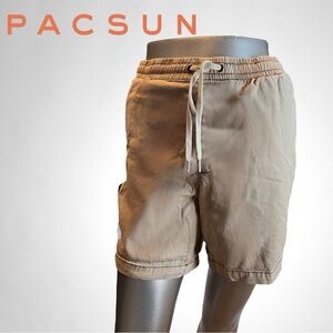 PACSUN Men’s Volley Medium Tan Shorts